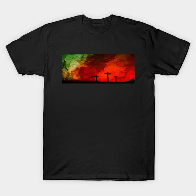 Jesus And The Thief On A Cross - Christian T-Shirt by ChristianShirtsStudios